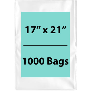 Clear poly bags 1 Mil Size 17 inch (width) X 12 inch (Height) Pack of 1000 Bags